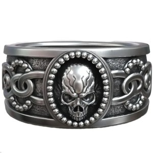 Prachtige Skull ring - 925 sterling Zilver